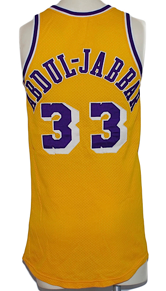 1979-80 Kareem Abdul-Jabbar Los Angeles Lakers Game-Used Home Jersey (Championship Season) (Lakers Employee LOA)