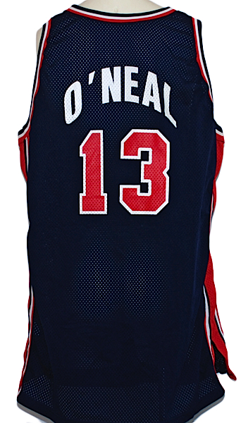 1996 Shaquille O’Neal USA World Basketball Championships Game-Used Road Uniform & Warm-ups (5) (Pristine Provenance)