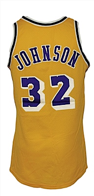 Circa 1984 Magic Johnson Los Angeles Lakers Game-Used & Autographed Home Jersey (JSA)