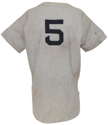 1948-49 Joe DiMaggio NY Yankees Game-Used Road Flannel Jersey (Photomatch)