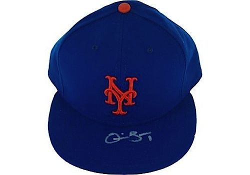Omir Santos Autographed Blue New York Mets Hat (Steiner COA)
