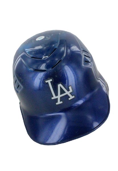 Ramon Martinez #18 2007 Dodgers Game Used Right Handed Batting Helmet (Cracked) (Steiner Sports COA)