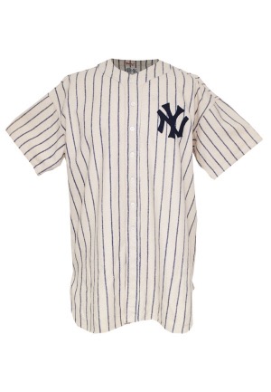1940 Johnny Murphy New York Yankees Game-Used Flannel Pinstripe Jersey
