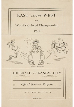 1924 Worlds Colored Championship Official Program (First Negro League World Series • Extremely Rare)
