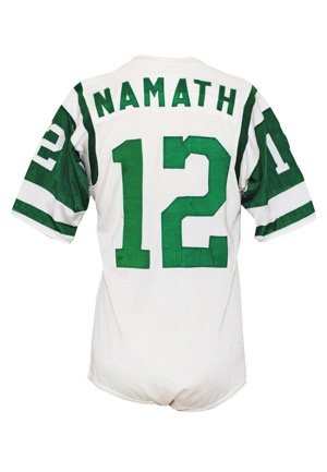 Circa 1966 Joe Namath AFL Rookie Era New York Jets Game-Used Road Durene Jersey (Rare Early Example • Great Source)