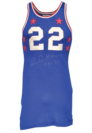1953 "Easy" Ed Macauley NBA All-Star Game-Used & Autographed Eastern Conference Uniform with Stirrups (3)(JSA • Macauley Family LOA)