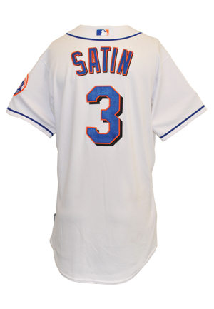 9/28/2011 Josh Satin New York Mets Game-Used Home Jersey (MLB Hologram • New York Mets COA)