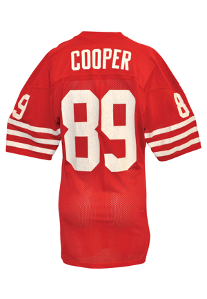 1/20/1985 Earl Cooper San Francisco 49ers Super Bowl XIX Game-Used & Autographed Home Jersey (JSA • Earl Cooper LOA • PSA/DNA)