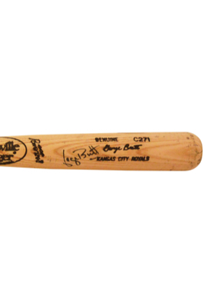 George Brett Kansas City Royals Autographed Bat (JSA)