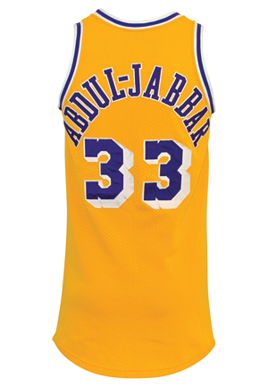 1984-85 Kareem Abdul-Jabbar Los Angeles Lakers Game-Used Home Jersey (Photo-Matched • Championship Season • NBA Finals MVP • Los Angeles Lakers LOA)