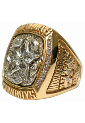 1995 Godfrey Myles Dallas Cowboys Super Bowl XXX Championship Players Ring (MINT)