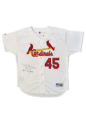 Bob Gibson St. Louis Cardinals Autographed Home Retail Authentic Jersey (JSA)