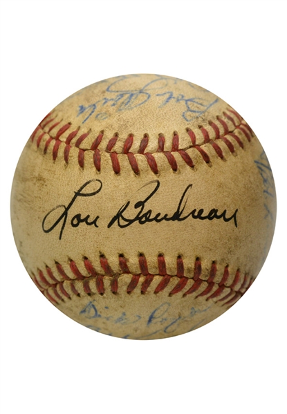 1950 Cleveland Indians Game-Used & Team-Signed OAL Baseball (JSA)