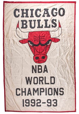 1992-93 Chicago Bulls NBA Championship Banner (Hung In Old Chicago Stadium)