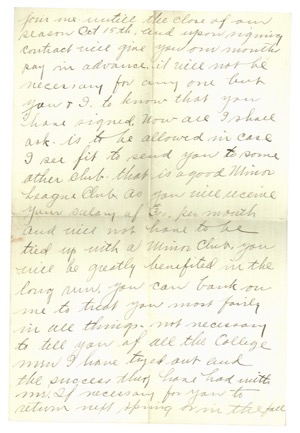 1911 Connie Mack Handwritten & Signed Letter To Larry Gardner With Baseball Content (JSA) 