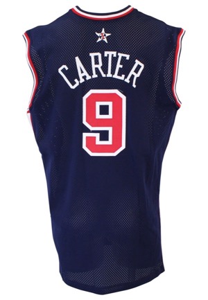 2000 Vince Carter USA Basketball Olympic Game-Used Blue Jersey