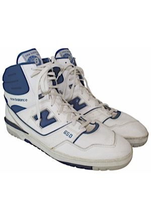1990s Manute Bol Philadelphia 76ers Game-Used & Dual-Autographed Sneakers (JSA)