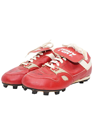 Ozzie Smith St. Louis Cardinals Game-Used & Dual-Autographed Cleats (JSA)