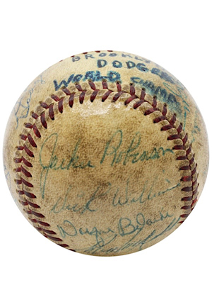 1953 Brooklyn Dodgers Team-Signed Baseball (JSA)