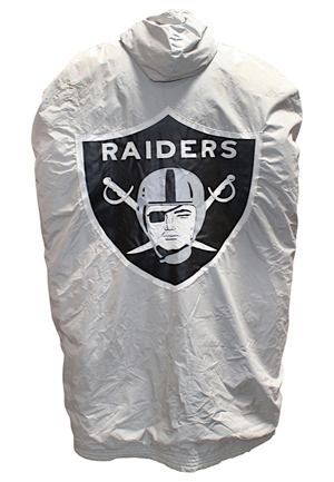 1970s Oakland Raiders Player-Worn Sideline Cape Attributed To Fred Biletnikoff