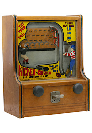 1930s Vintage Kicker Catcher Coin Operated Machine