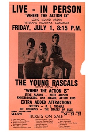 "The Young Rascals" "Where The Action Is" Paper Advertisement Piece