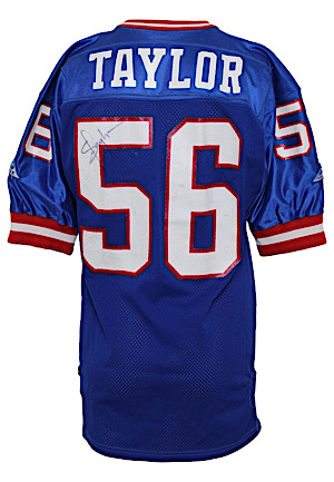 1992 Lawrence Taylor New York Giants Game-Used & Autographed Home Jersey