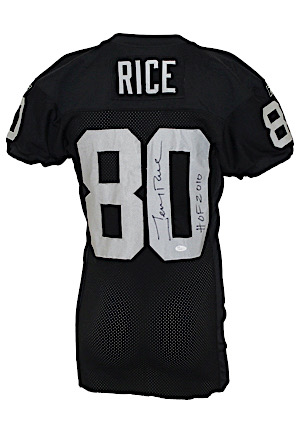 2002 Jerry Rice Oakland Raiders Game-Used & Autographed Home Jersey