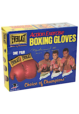 Muhammad Ali Autographed & Inscribed "King Of All Boxers" Boxing Gloves Box (Full JSA)