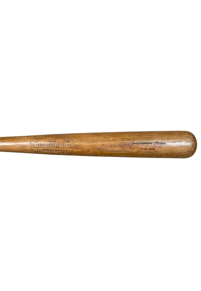 1926-31 Jimmie Foxx Philadelphia As Game-Used Sidewritten Bat (MEARS)