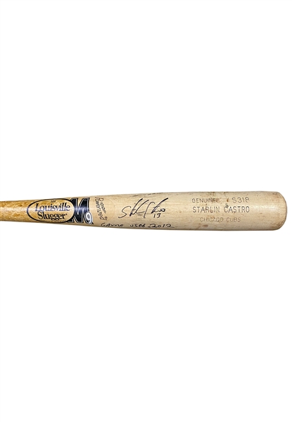 2012 Starlin Castro Chicago Cubs Game-Used & Signed Bat