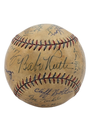 1933 Babe Ruth & Washington Senators Team Signed Baseball (Large High-Grade Ruth)
