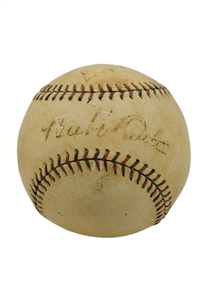 Circa 1929 Babe Ruth & Lou Gehrig Dual-Signed Official National League Baseball (JSA LOA)