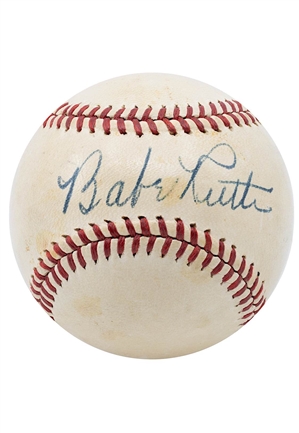 High Grade Circa 1940 Babe Ruth Single-Signed Ball (JSA • Halper Collection)
