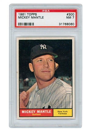 1961 Topps Mickey Mantle #300 (PSA NM 7)