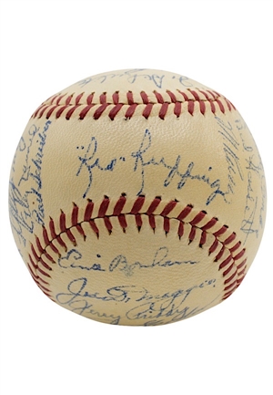 1942 NY Yankees Team Signed OAL Baseball (Magnificent Condition • AL Champs)