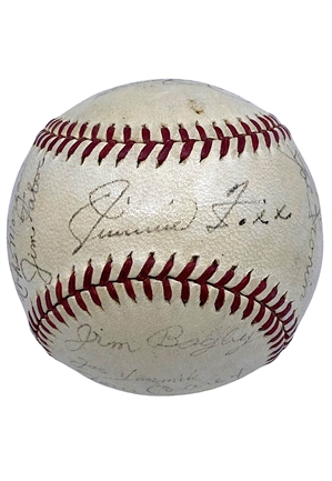 1939 Boston Red Sox Team-Signed OAL Baseball With Jimmy Foxx