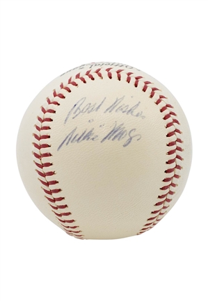 High Grade Willie Mays Vintage Single-Signed Baseball (PSA Grade 8)