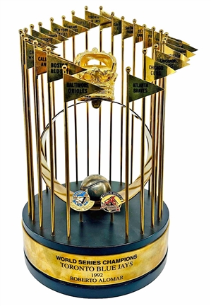 1992 Roberto Alomar Toronto Blue Jays World Series Player Trophy