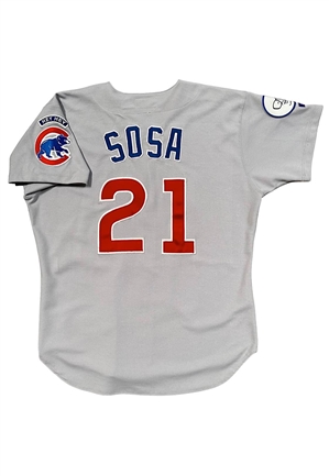 1998 Sammy Sosa Chicago Cubs Game-Used Jersey (MVP Season • Harry Caray Patch)