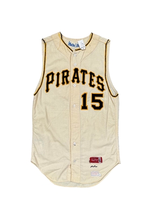 1968 Manny Mota Pittsburgh Pirates Game-Used & Signed Flannel Vest (Sothebys)