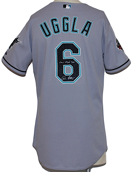 2007 Dan Uggla Florida Marlins Game-Used & Autographed Road Jersey (JSA)