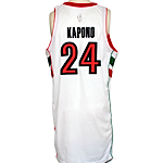 10/7/2007 Jason Kapono Toronto Raptors Game-Used Europe Live ’07 Rome Home Jersey (NBA Letter) 