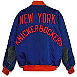 1947-1948 Lee Knorek NY Knickerbockers Game-Worn Jacket (Earliest Worn Knicks Item Known)