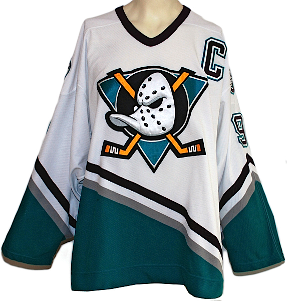 Lot Detail - 2001-2002 Paul Kariya Anaheim Mighty Ducks Game-Used &  Autographed Air Knit Jersey (JSA)
