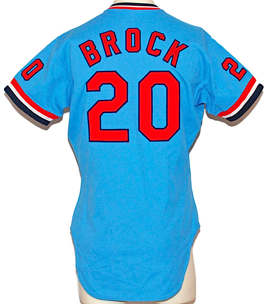 1973 Lou Brock Game Worn St. Louis Cardinals Jersey. Baseball, Lot  #81250