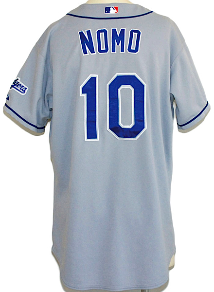 Mail day! Authentic 2002 Hideo Nomo Los Angeles Dodgers Road Jersey. Love  the details on this one and fits like a glove. Definitely one of my  favorite jerseys. : r/Dodgers