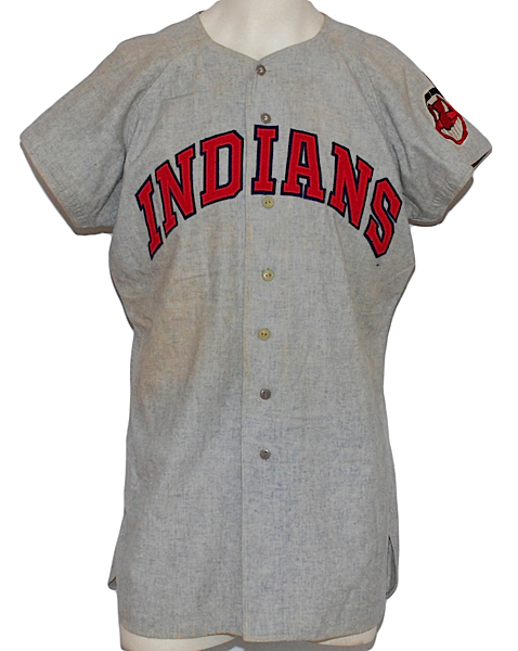 Lot Detail - 1958 #40 Cleveland Indians Game-Used Road Flannel Jersey