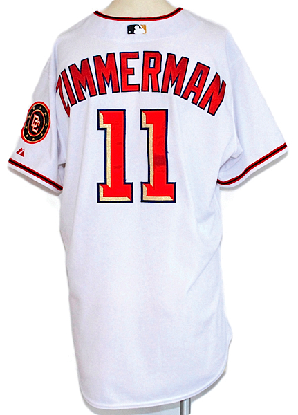 Ryan Zimmerman Washington Nationals Game-Used #11 Red Jersey with