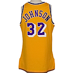 1990-1991 Earvin “Magic” Johnson LA Lakers Game-Used & Autographed Home Jersey (JSA)